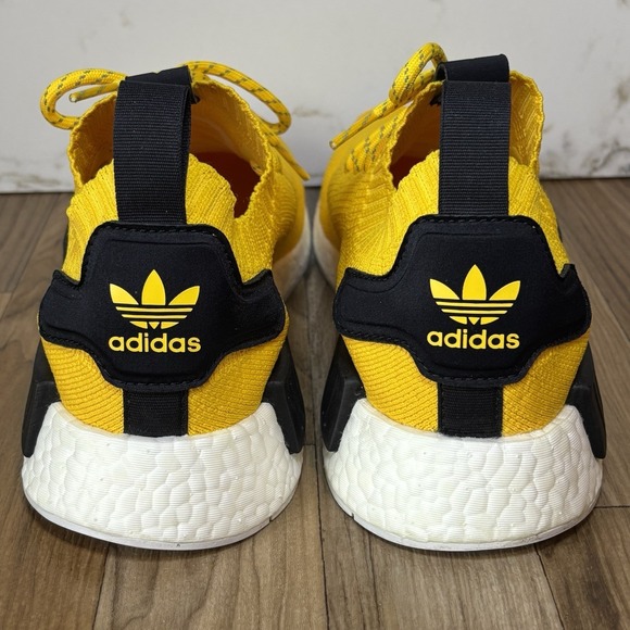 Adidas NMD_R1 Shoes Sneakers Primeknit PK Boost EQT Yellow Black Men's 9 S23749 - Picture 7 of 11